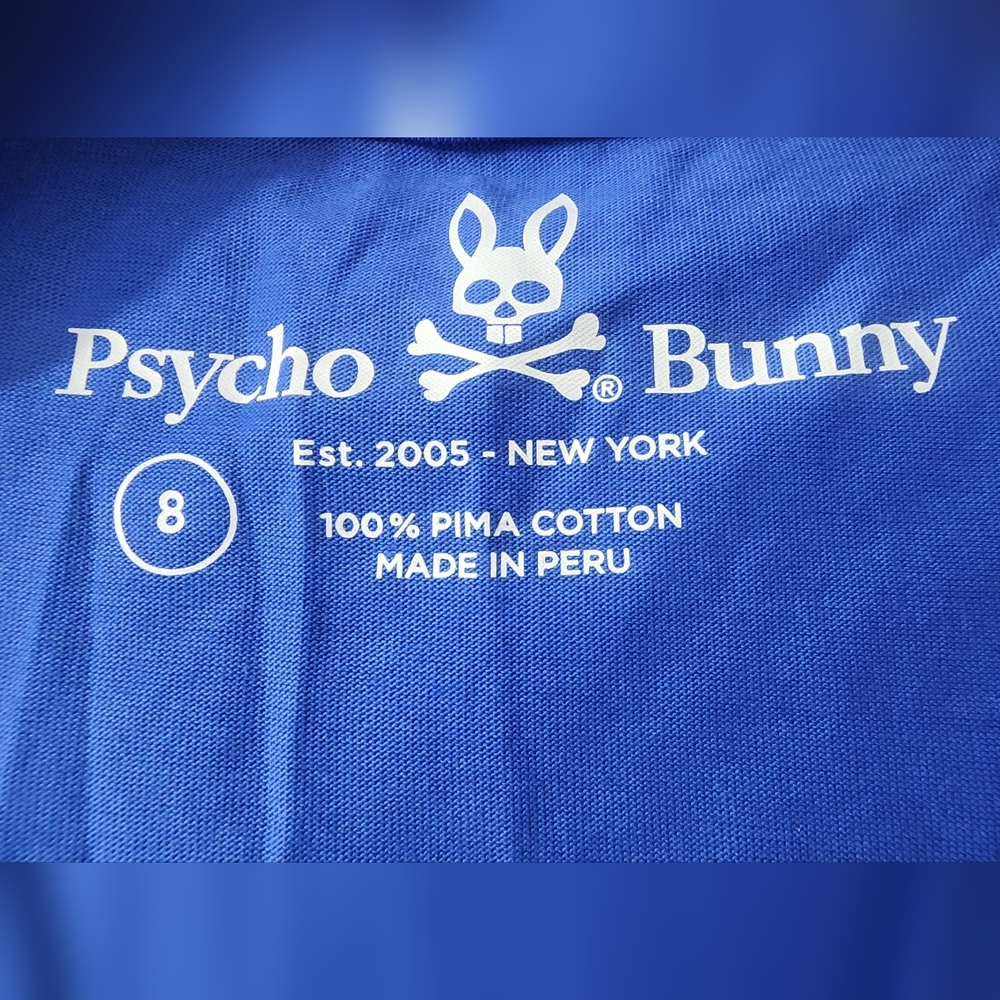 Blue Graphic T-Shirt with Bunny Skull Design - Picture 2 of 4